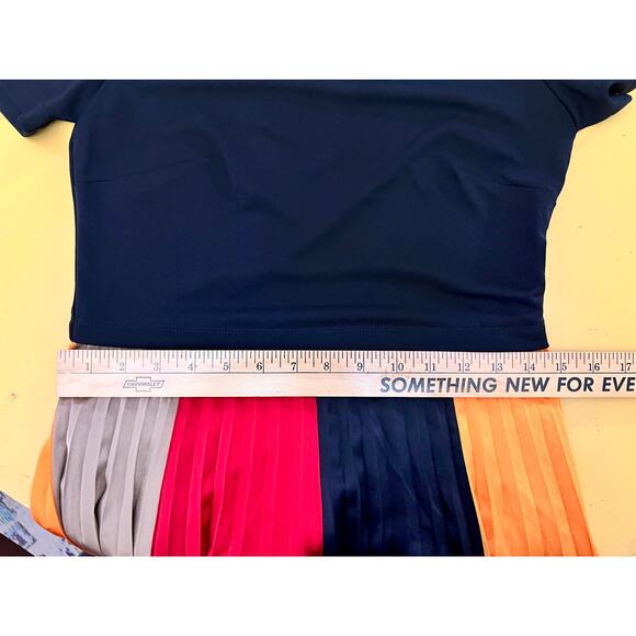 Karl Lagerfeld Paris Size 6 Colorblock Pleated Midi Dress NWT - Picture 9 of 10